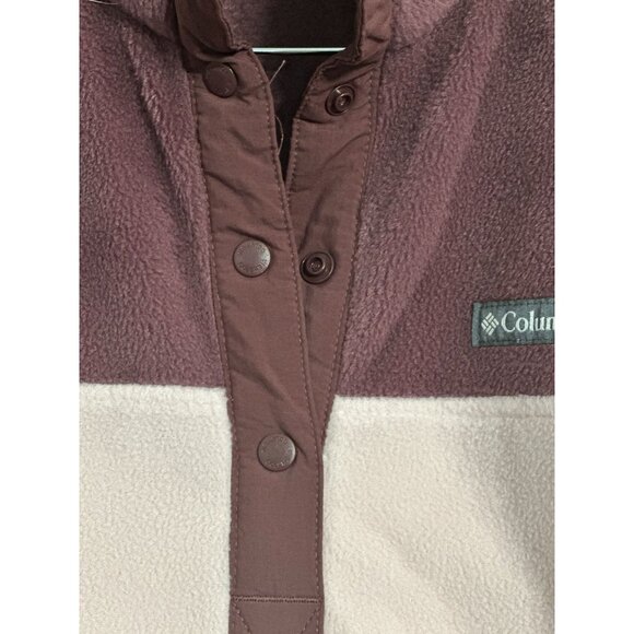 NWT Womens Columbia Fleece Pullover Sz XL 1/4 Snap Purple Benton Springs Jacket - Picture 4 of 7